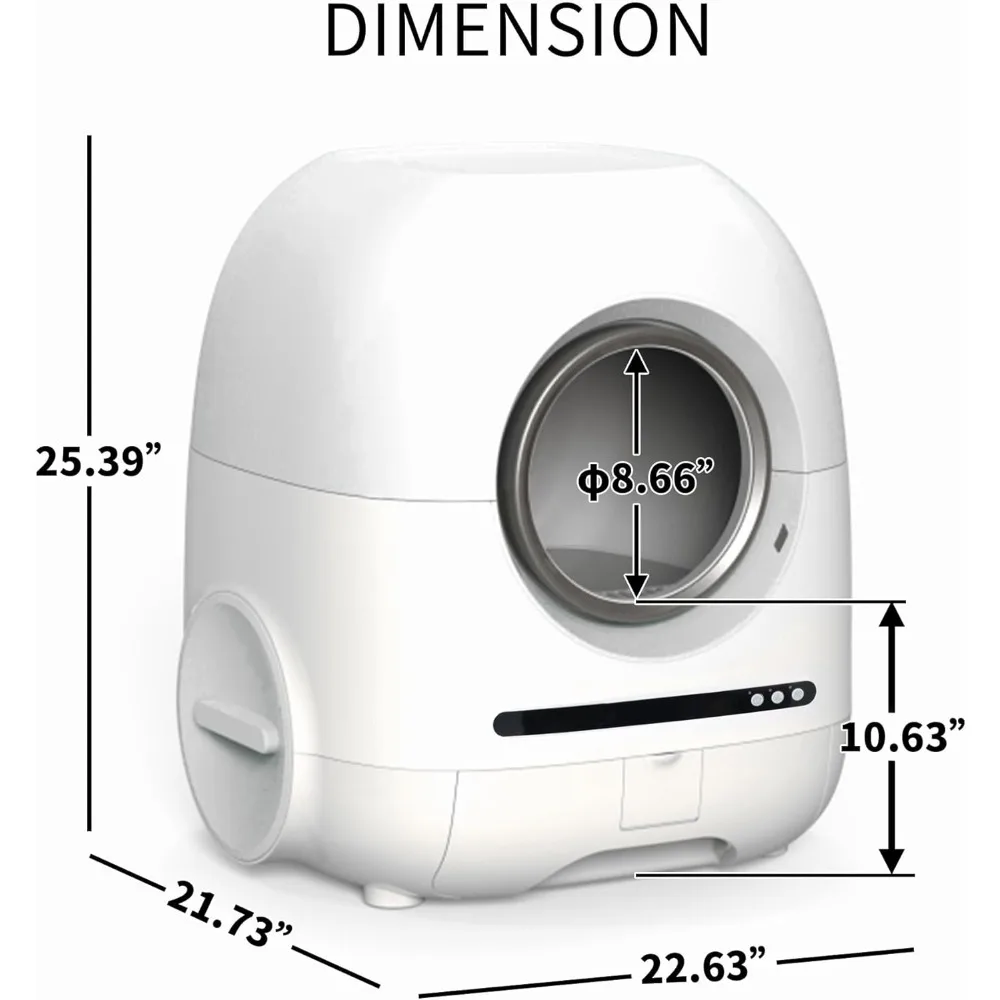 Self Cleaning Litter Box - Real-time Video/Ionic Deodorization/APP Control Smart Cat Litter Box