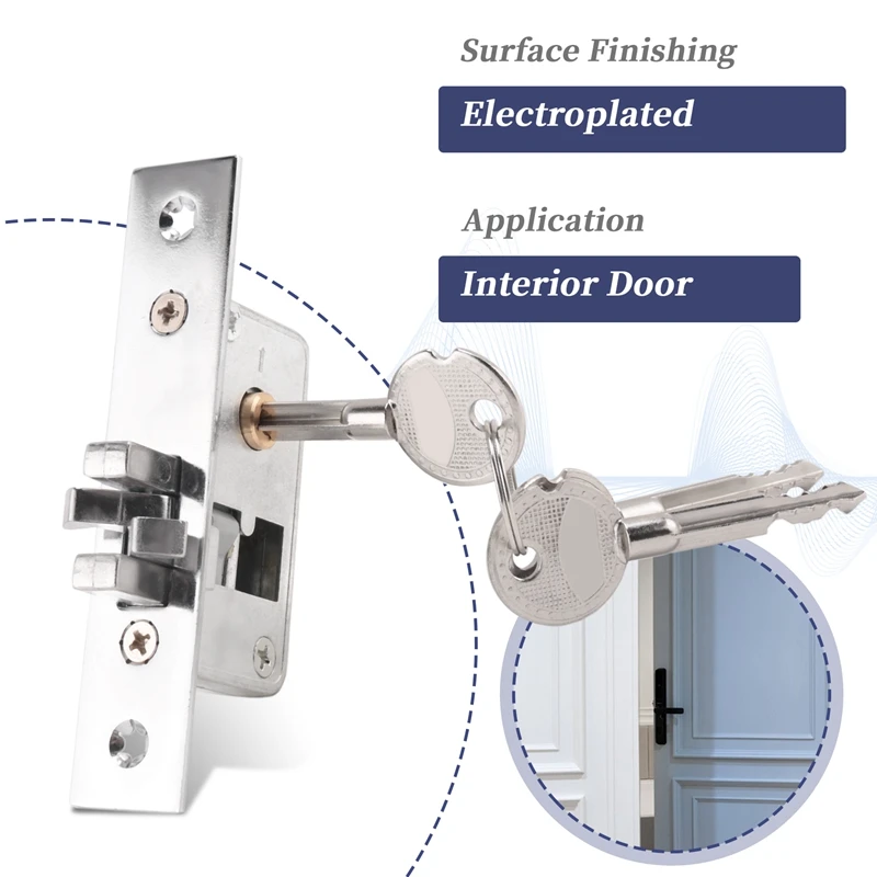 قفل FFYY-غير مرئي/باب، قفل بخطاف للباب المنزلق، جسم قفل معدني، باب زجاجي بإطار، قوي ومتين، أجهزة الباب