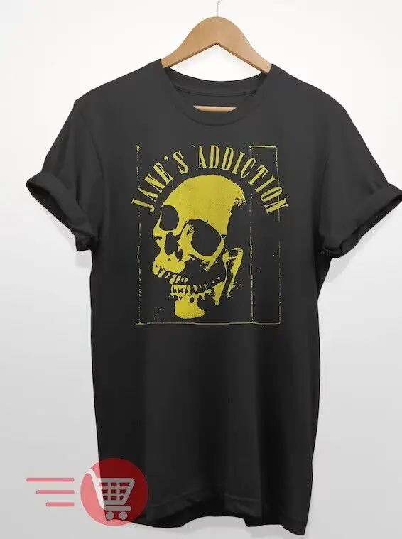 

Jane's Addiction tee skull skeleton Unisex black shirt, alternative rock