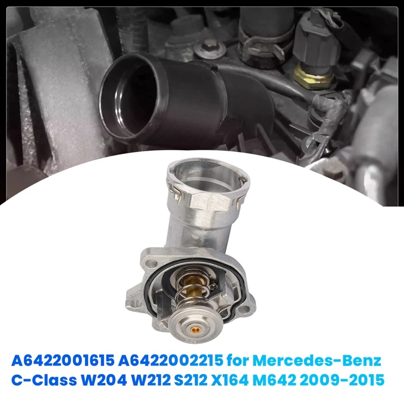 Engine Coolant Thermostat Housing A6422001615 A6422002215 For Mercedes-Benz C-Class W204 W212 S212 X164 M642 2009-2015