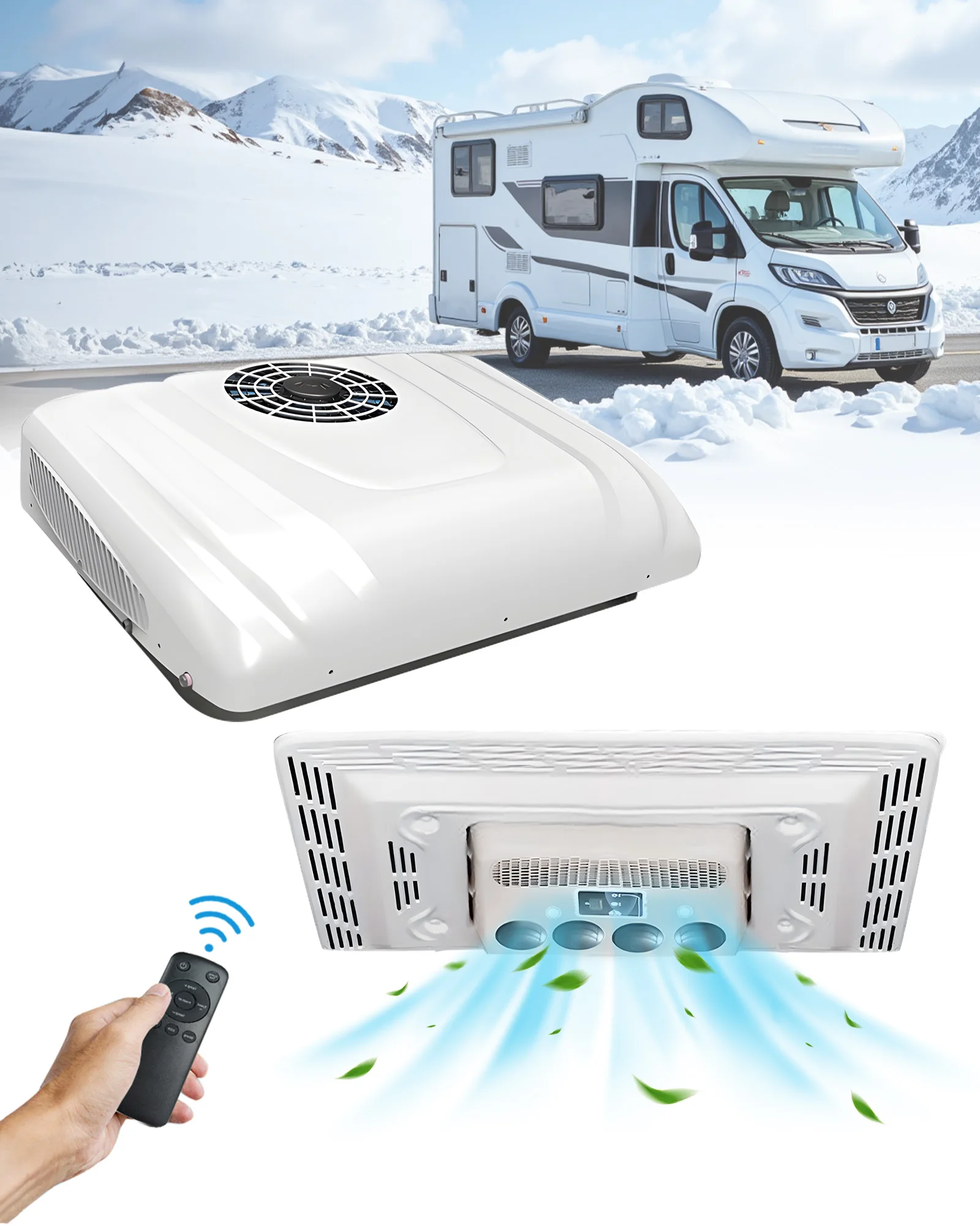 

Universal 13500 BTU Cool 12V Car Electric Air Conditioner Conditioning ac 24V for Trunk Bus RV Camping Excavators Harvesters Van