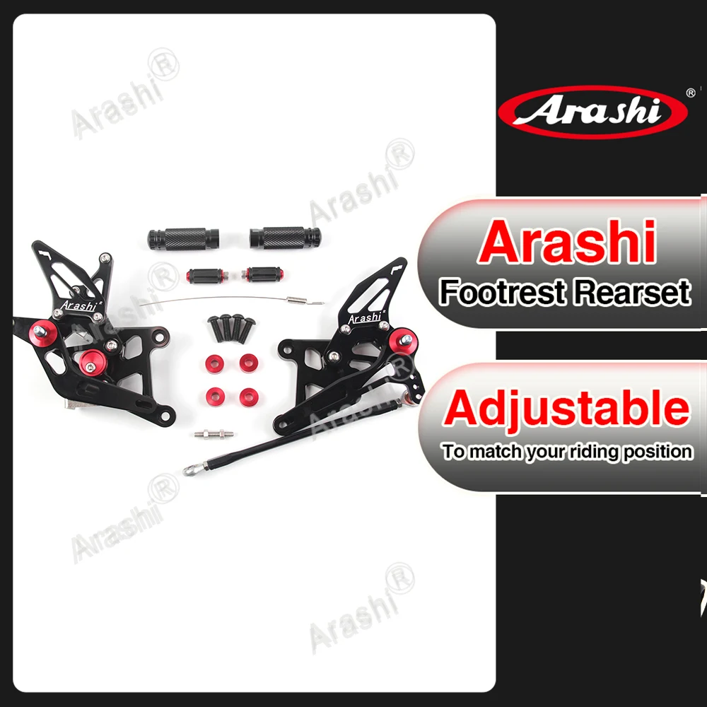 Arashi V1.0 CNC Adjustable Rearset Footrest Foot Pegs For HONDA CB300F 2015-2023 CB300 F CB300F ABS 2016 2017 2018 2019
