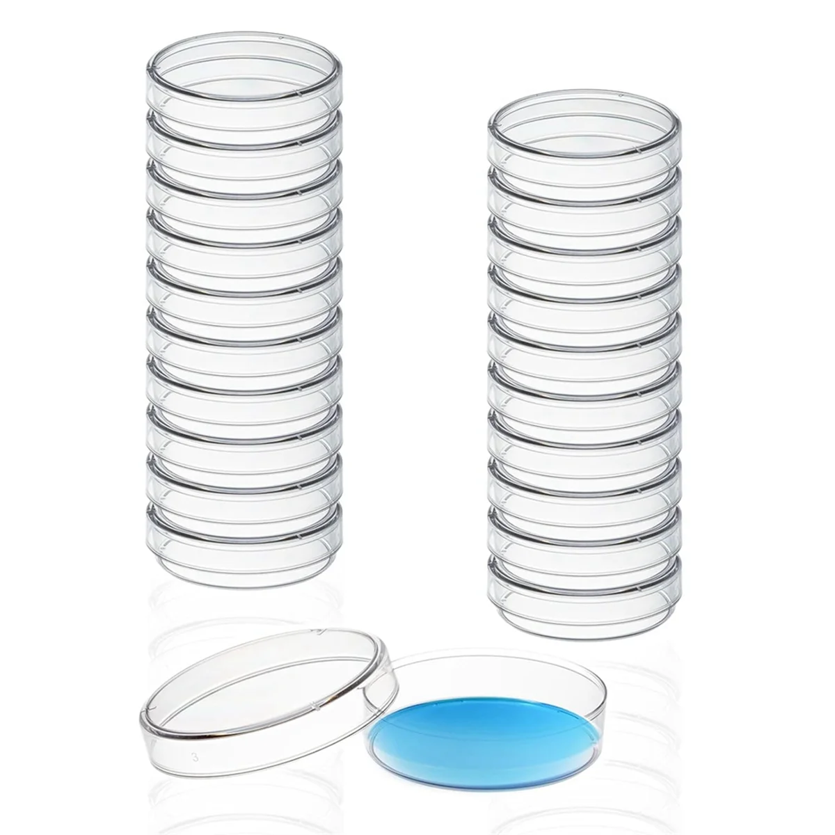 30 Pack 60 X 15 mm Plastic Petri Dishes with Lids, Deep Clean, Sterile Petri Plates, Sterile Petri Dish for Science