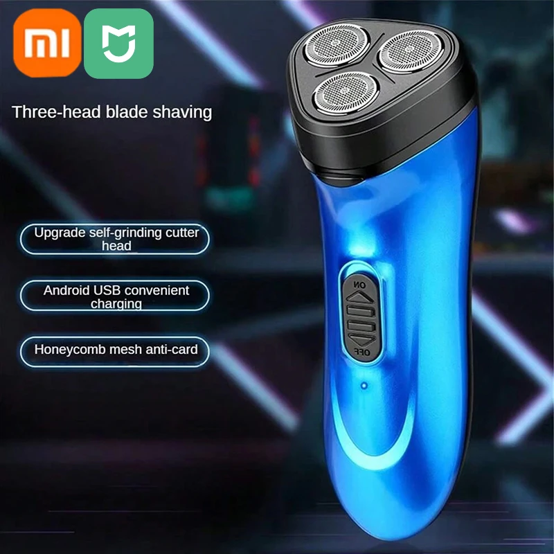 XIAOMI Electric Shaver 3D Floating Razor Washable Rechargeable Electric Razor Triple Blade Beard Trimmer Whole Body Wash USB