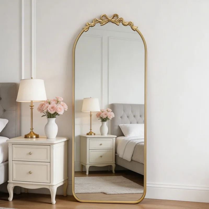 

Funky Big Mirror Floor Bathroom Luxury Long Bedroom Girls Full Body Standing Moving Mirror Modern Espelhos Home Decorations