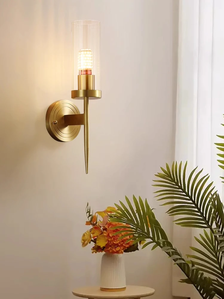 

Nordic Light Роскошный минималистичный персонализированный полосатый стеклянный двуглавый настенный светильник для освещения гостиной/столовой/спальни