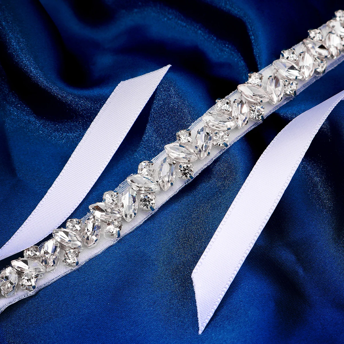 New Mori Crystal Rhinestone Bridal Belt Exquisite Hand-sewn Classic Waist Chain Jewelry Party Dress Accessories Sash As Gifts