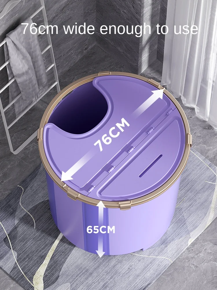 Bathing bucket, foldable for adults, full body for household use