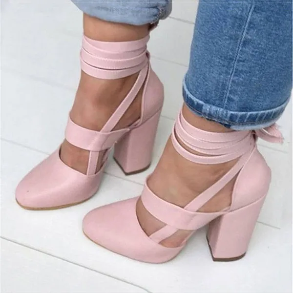 Sexy Heeled  Sandal High Heels Sandals Women Femme Gladiator Summer Party Wedding Shoes Women Thick Heels Zapatos De Muje