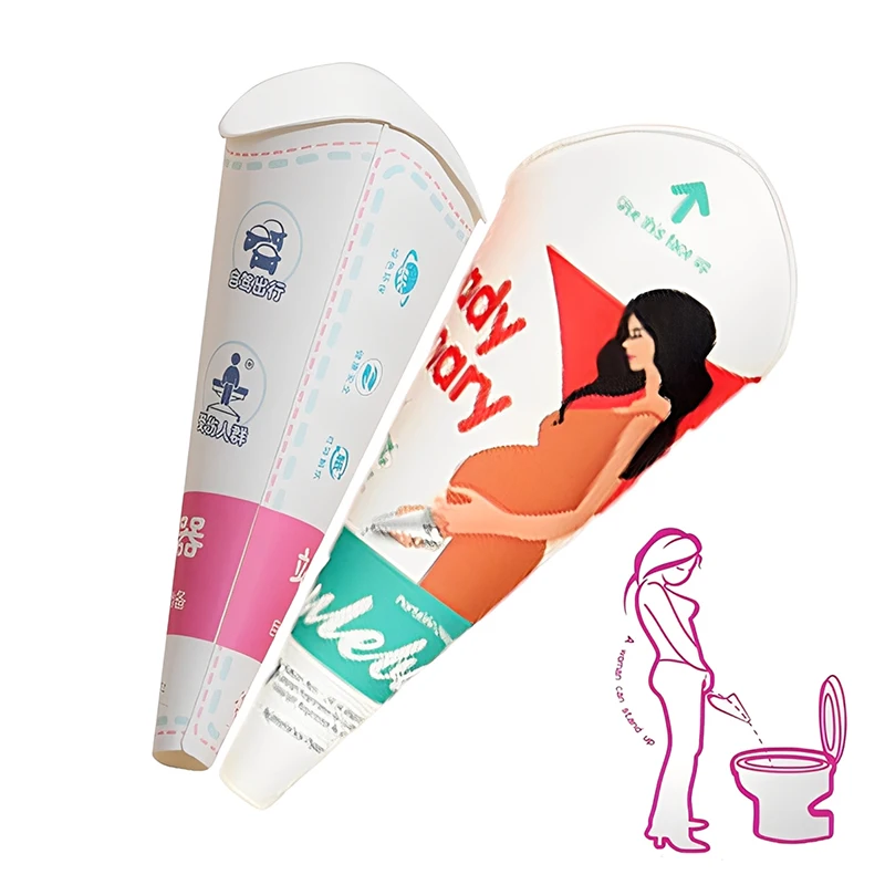 6/12/24pcs Disposable Paper Urination Device for Women Pregnant Standing Urinal for Camping Hiking Travel Emergency Supplies TMZ
