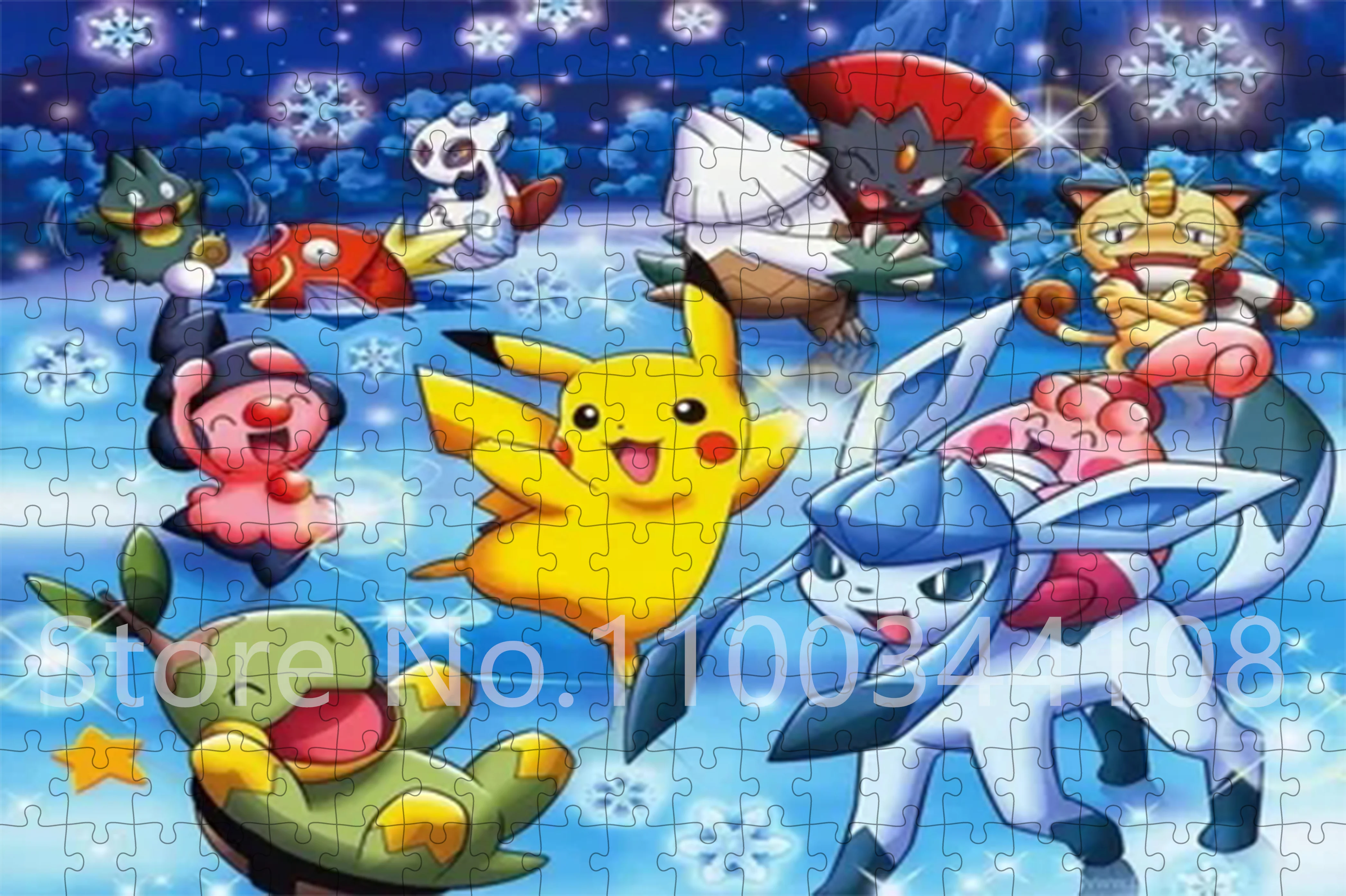 Pikachu 300/500/1000 Pieces Cartoon Anime Character Pokemon Jigsaw Puzzles for Home Interactive Children Handmade Gifts Toys