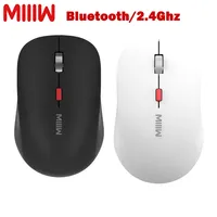 2023 MIIIW Wireless Dual-Mode Mouse Bluetooth USB Connect 1600DPI 2.4GHz Optical Mute Mouse For Laptop Notebook Office Game Home