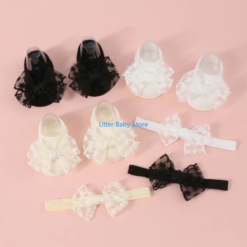 N80C Детские носки-тапочки с повязкой на голову Нескользящие шаговые носки Детские прогулочные носки для девочек