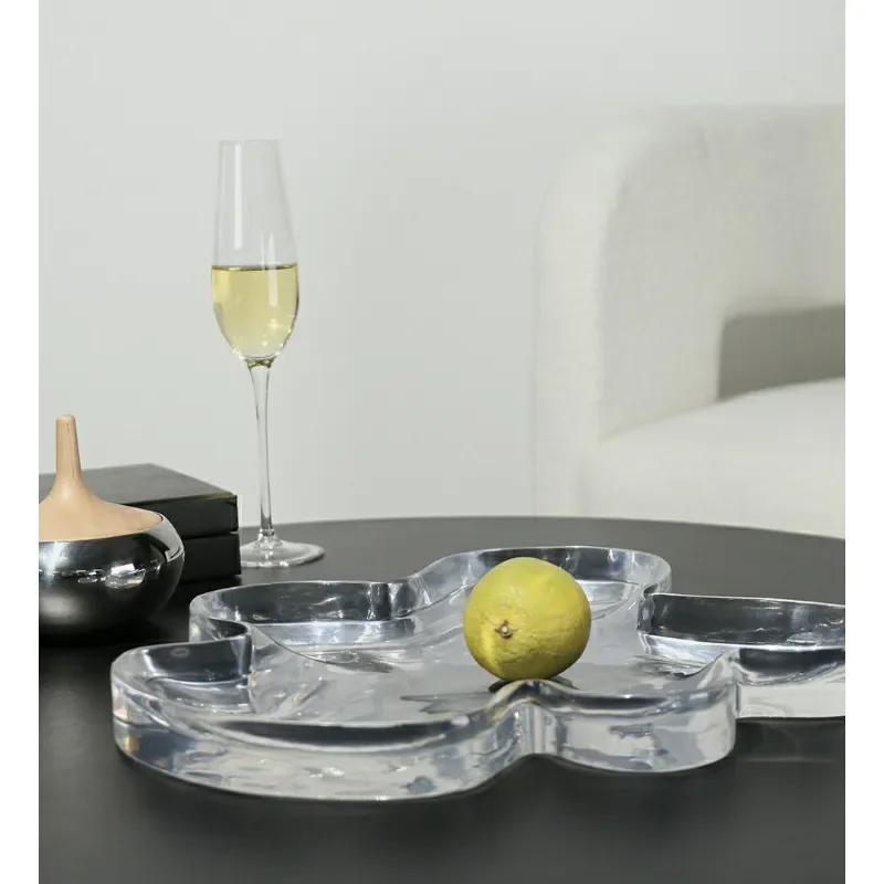 Modern Irregular House Shaped Fruit Plate Creative Living Room Dining Table Snack Storage Tray Home Decorative Ornament