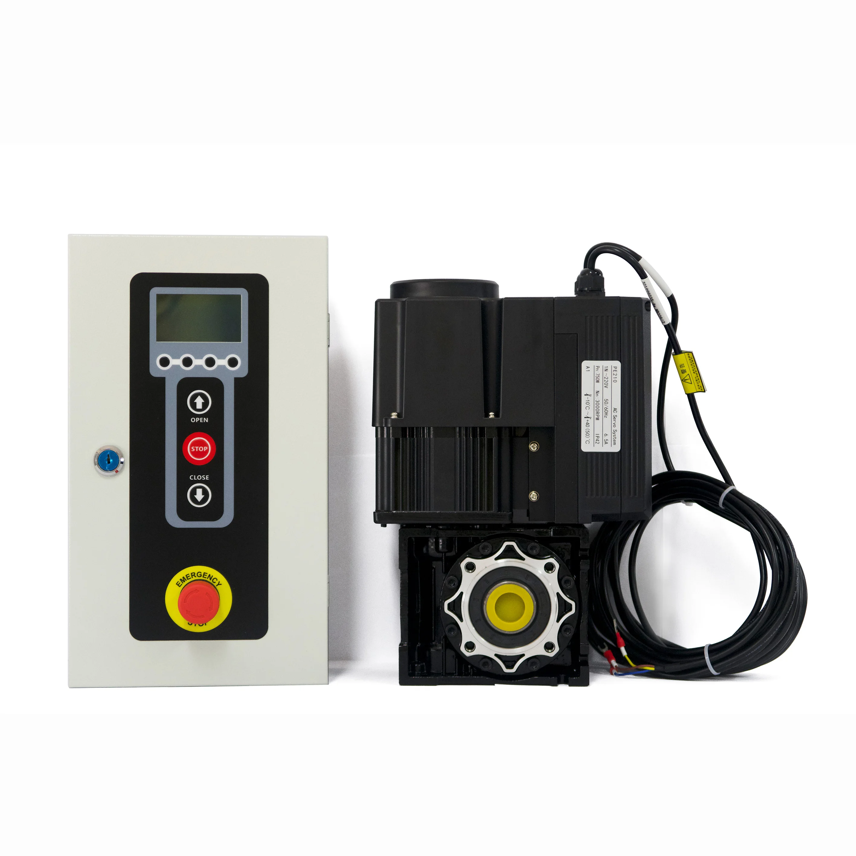 

220V Single Phases High Speed Flexible Door Controllers A1 750W Servo Door Opener Automation Kit