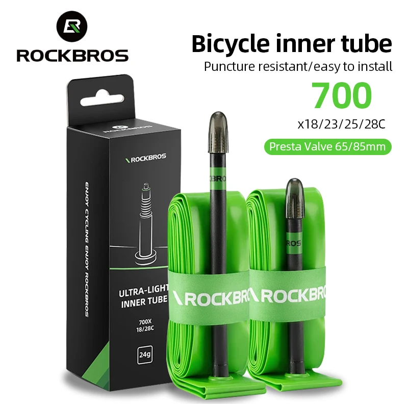 ROCKBROS-Chambre à air anti-crevaison TChancelor pour vélo de route, tube ultraléger, pièces de cyclisme, assujetfrançaise, 700c × 18, 25, 28, 65mm, 85mm, 24g