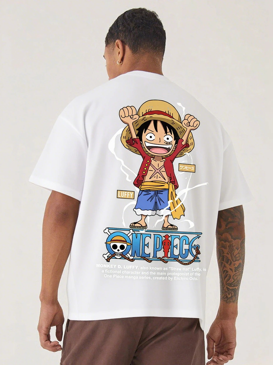 قطعة واحدة 2026 جديد لوفي الشارع الشهير الصالة الرياضية تجريب مطبوعة قميص رجالي موضة قصيرة الأكمام ملابس فضفاضة غير رسمية الوالدين والطفل #4