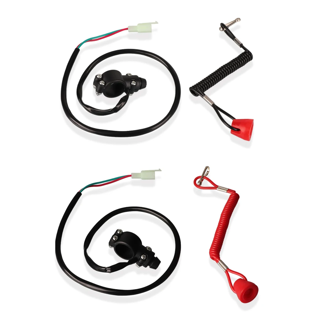 Motorrad Motor Kill Stop Schalter Boot Außenbordmotor Moto Stop Schalter Sicherheit Lanyard Für ATV Yamaha Kawasaki Roller – Detail 3