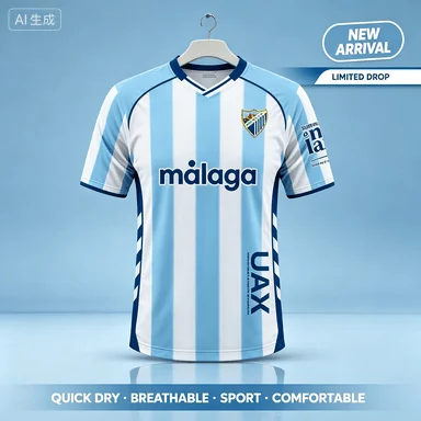 2026 New Soccer Jersey Malaga CF 3D Printed Adult Athleisure T-Shirt Family Summer Quick-dry Soft Comfy Lightweight Beachwear