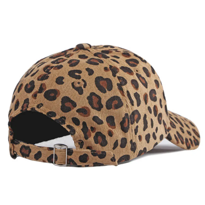 Women Winter Hat Leopard Pattern Corduroy Baseball Cap Men Retro Snapback Hip Hop Hat Accessories Cotton Plain Pattern Warm Hats