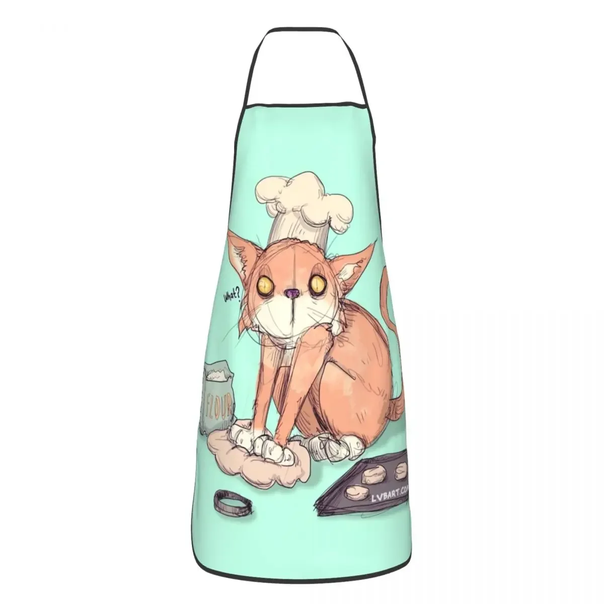 

Custom Cat Making Biscuits Fine Art Print Poster Bib Aprons Men Women Unisex Chef Tablier Cuisine for Cooking Baking Gardening