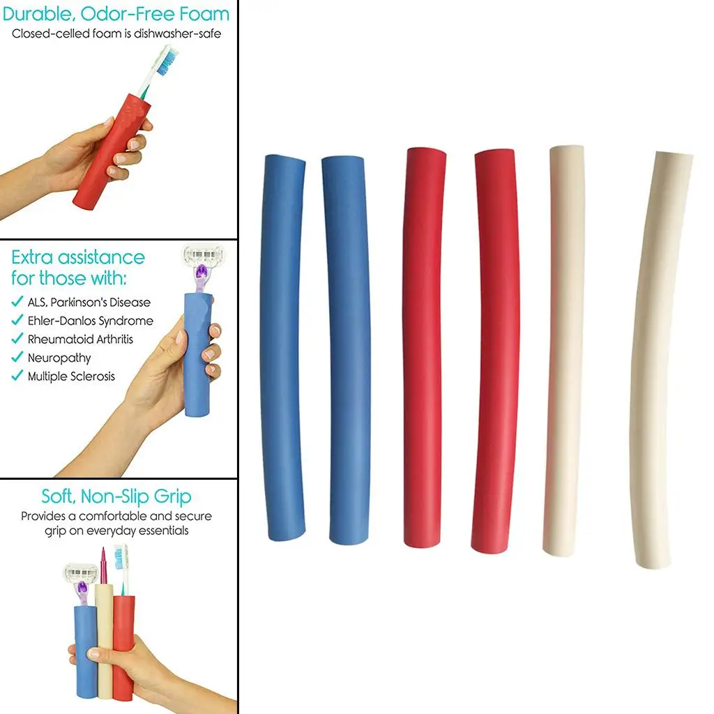 

6 шт./упаковка, пенопластовые трубки обеспечивают более широкую, большую рукоятку