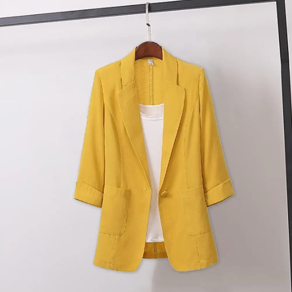 Temperament Blazer coat for women pring Autumn Long Sleeve Lapel Pockets Suits Blazer Office Office Lady Blazer Suits Coat