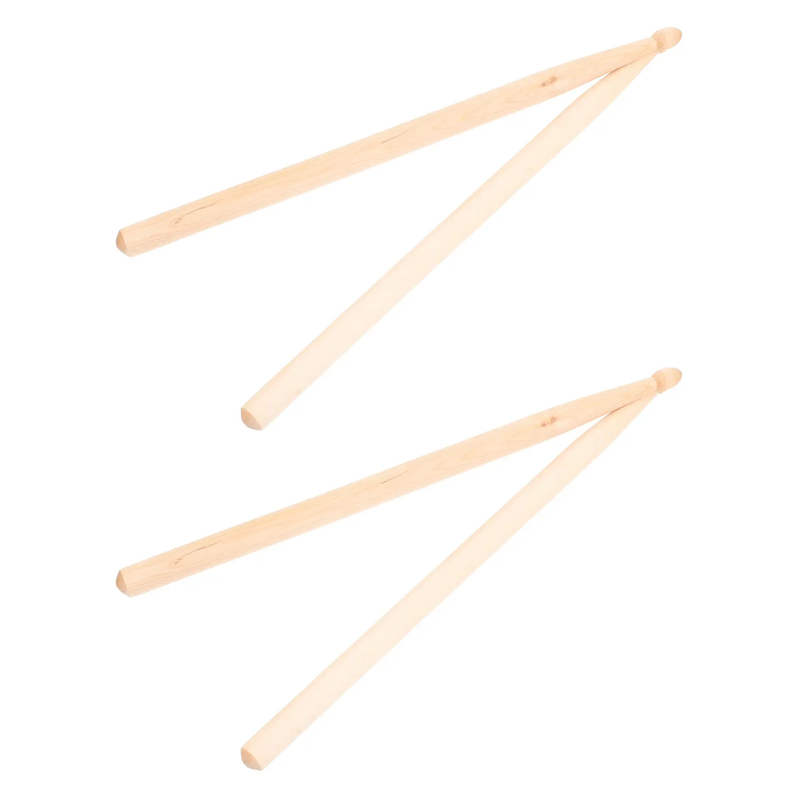

2Pairs Professional Drum Sticks Simple Design Practical Use Jazz Rock Stage Performance Maple Instrument Stick