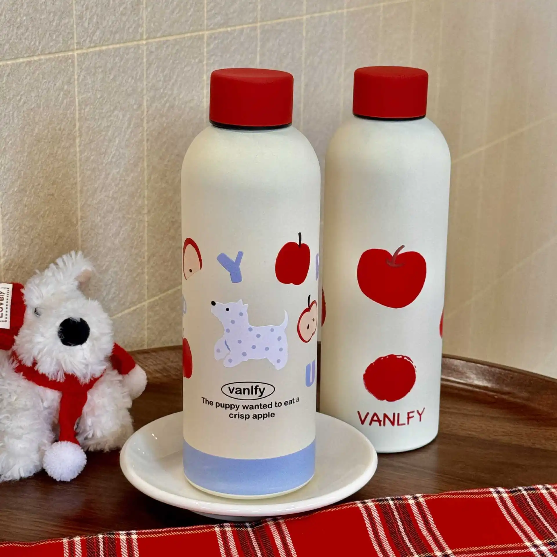 زجاجة مياه معزولة من الفولاذ المقاوم للصدأ سعة 500 مل، قارورة ترمس محمولة ذات سعة كبيرة، كوب عيد الميلاد الصغير للفم، موديل Xinghao #1