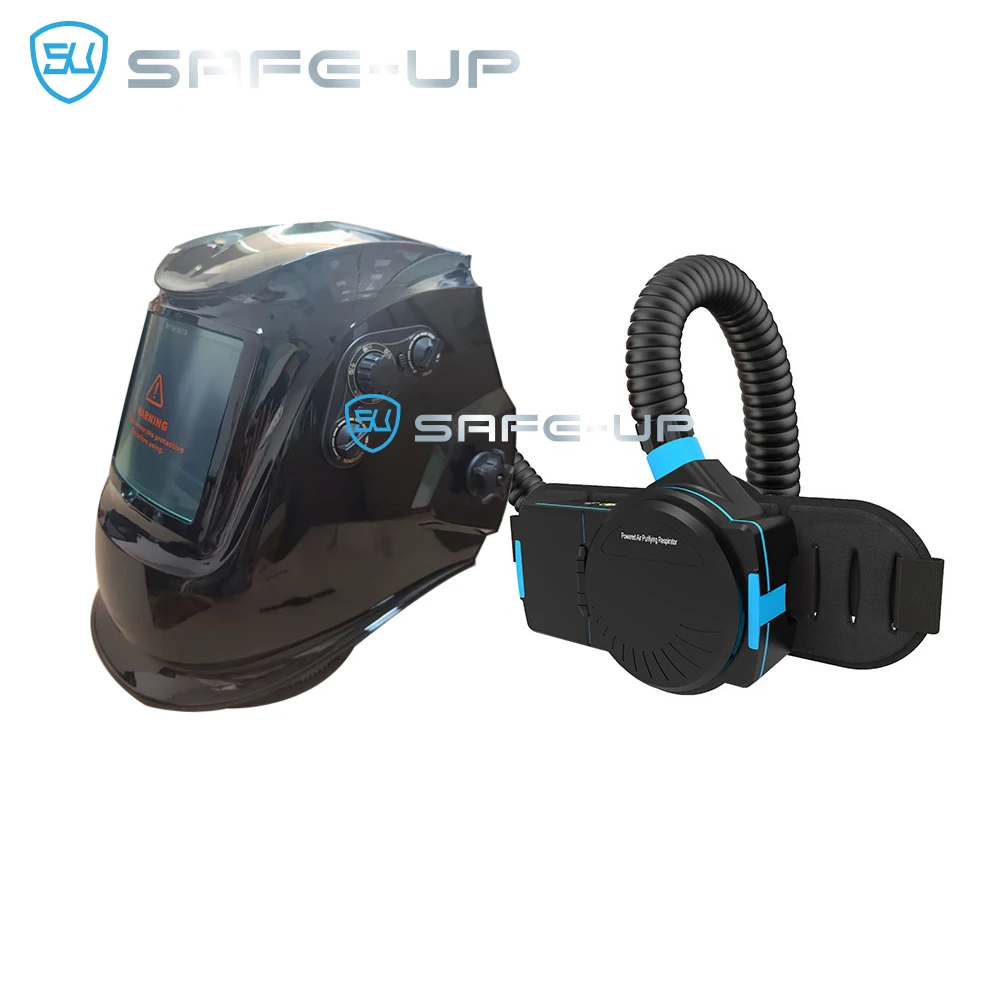 Factory Air Fed Powered Respirator PAPR Auto Darkening Welding Helmet Mask for Welder Machine Dust Air Purifying