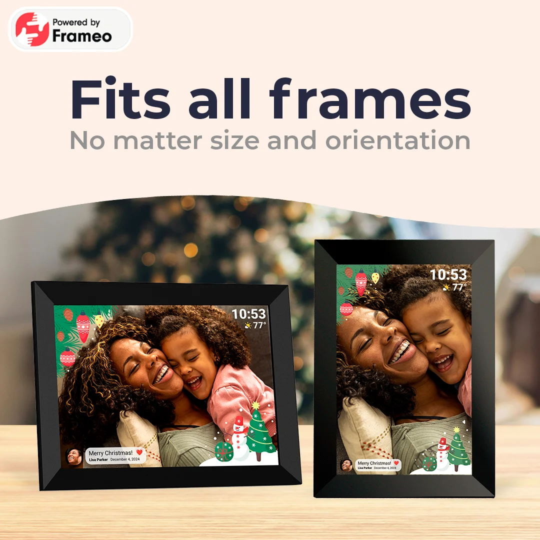 Rovesky Rechargeable Wi-Fi Digital Photo Frame 10 Inch HD ABS Plastic With 1280x800 Resolution MP3 & AVI Support