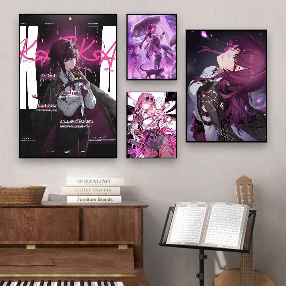 Honkai Star Rail Kafka Classic Vintage Posters Whitepaper Prints Posters Artwork Kawaii Room Decor