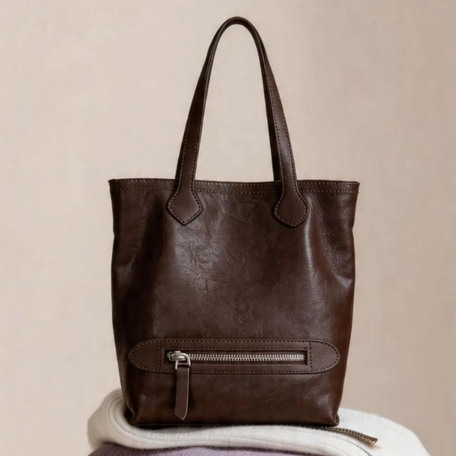 

100% Genuine Leather Unique Leisure Diaper Bag Women Crossbody Messenger Nappy Tote For Commuter Daily Use