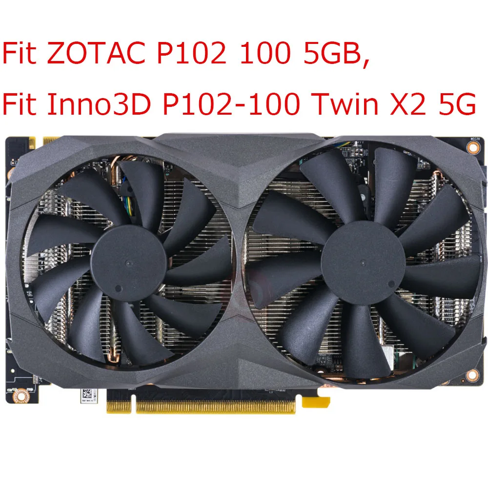 GPU Graphics Cooler,Video Cards Fan,2Pcs/Set,GAA8S2U + GA92S2H,For ZOTAC P102 100 5GB,For Inno3D P102-100 Twin X2