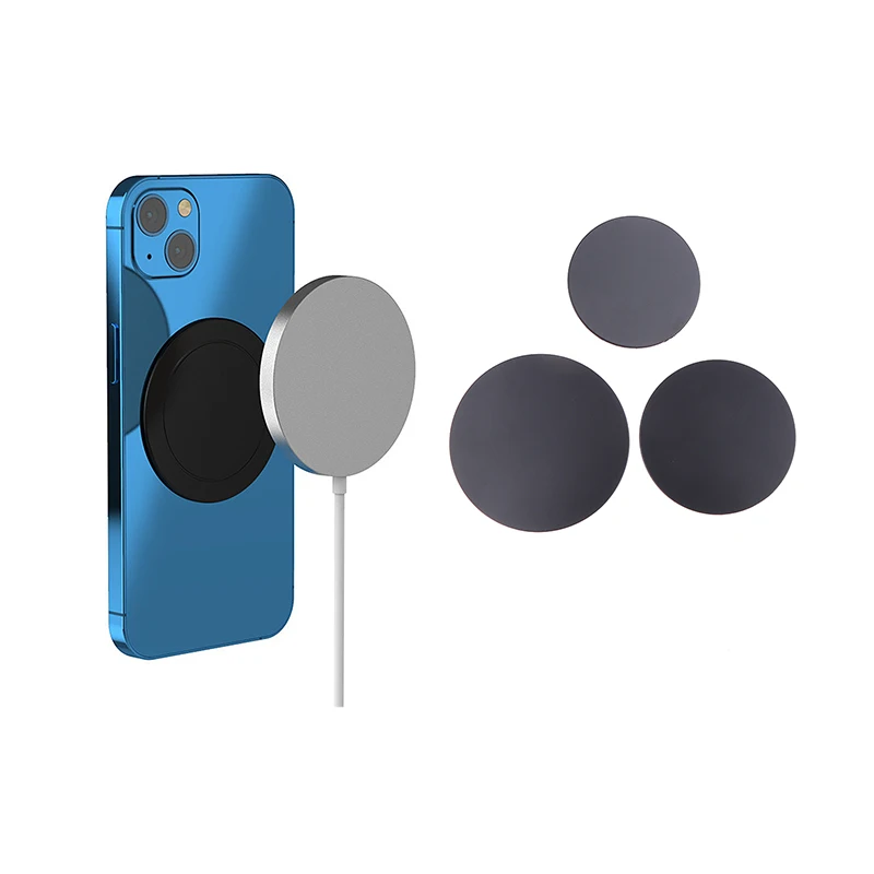 2PCS Universal Iron Sheet Disk Sticker Mount Mobile Phone Magnet Stand For IP Circular Magnetic Metal Plate Car Phone Holder