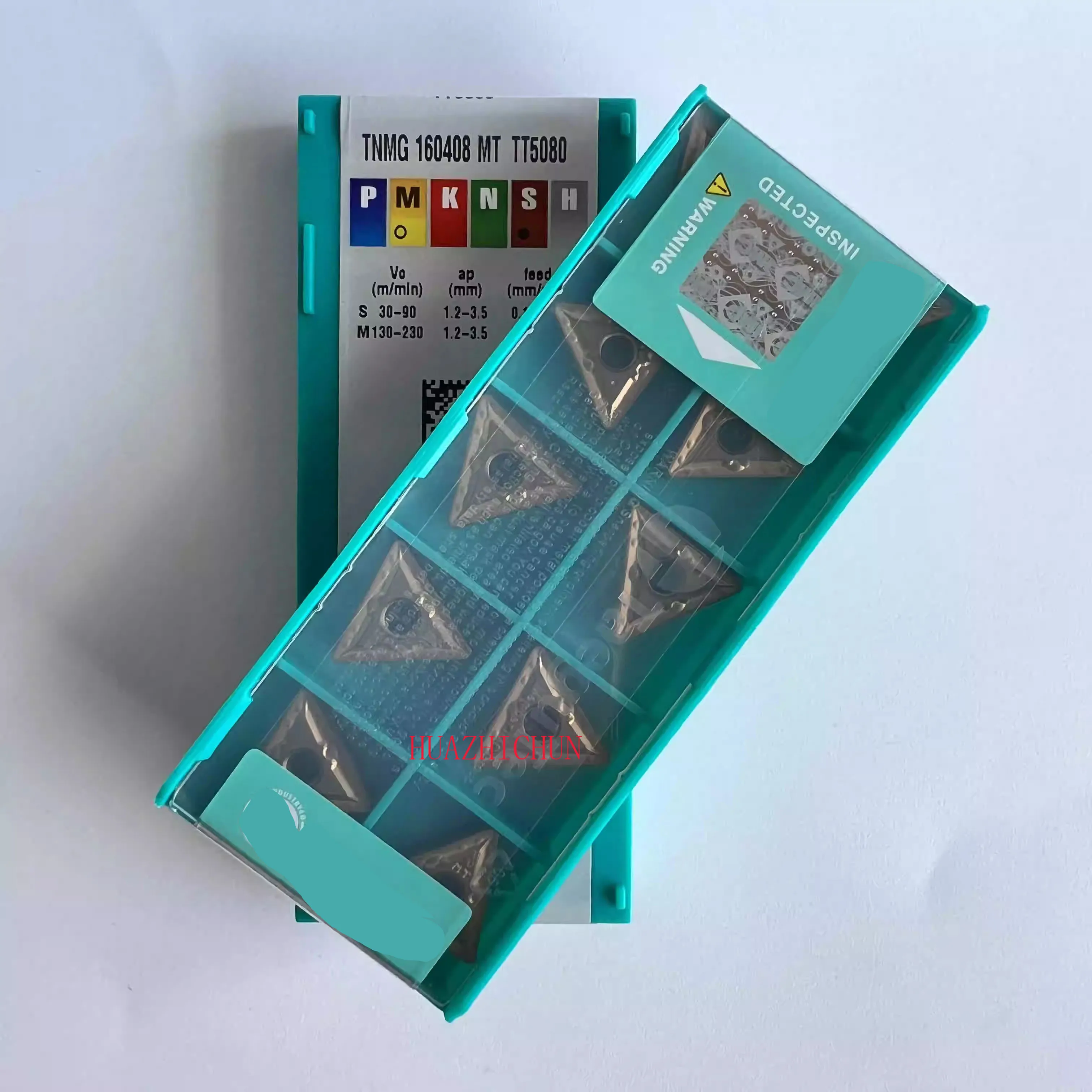 

HUAZHICHUN 10 шт. твердосплавные вставки TNMG160408-MT для стальных деталей TT5080 и нержавеющей стали