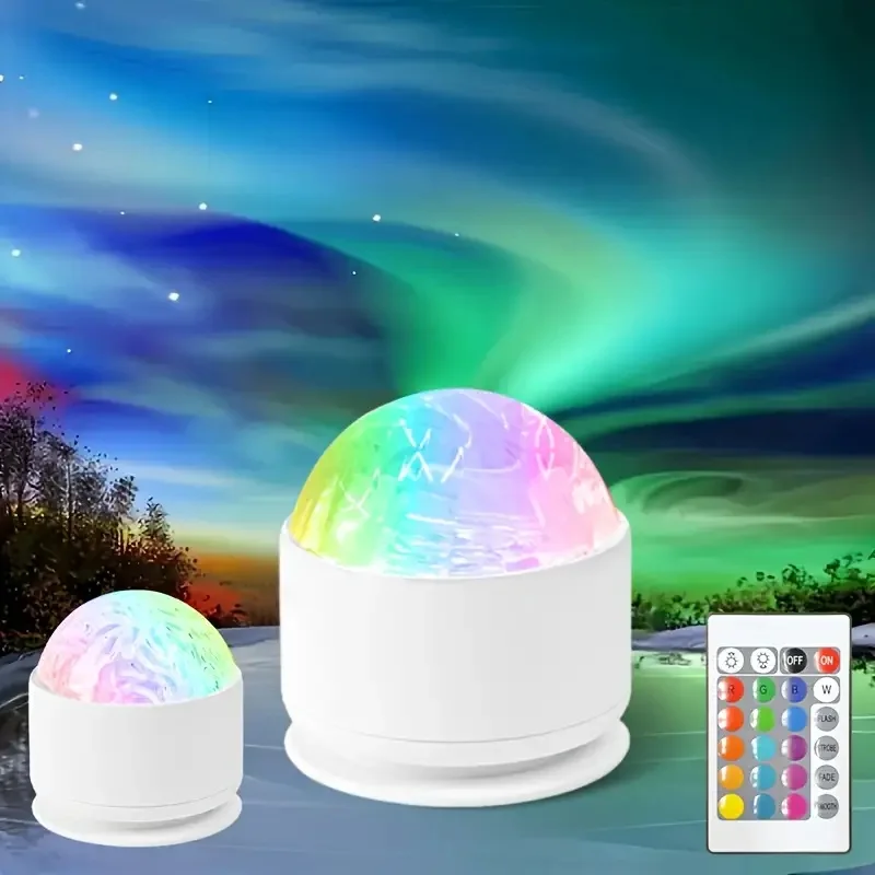 16 Color Water Ripple & Aurora Projector Light Colorful Projector Festival Decoration Christmas Party Decoration Night Light