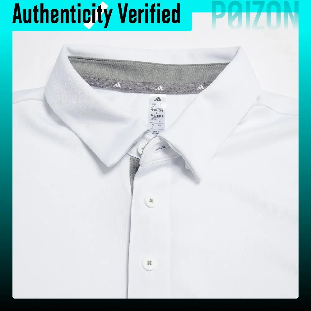 Adidas Golf Clothing Men's White Polo Collar Moderate KS0355- view 4