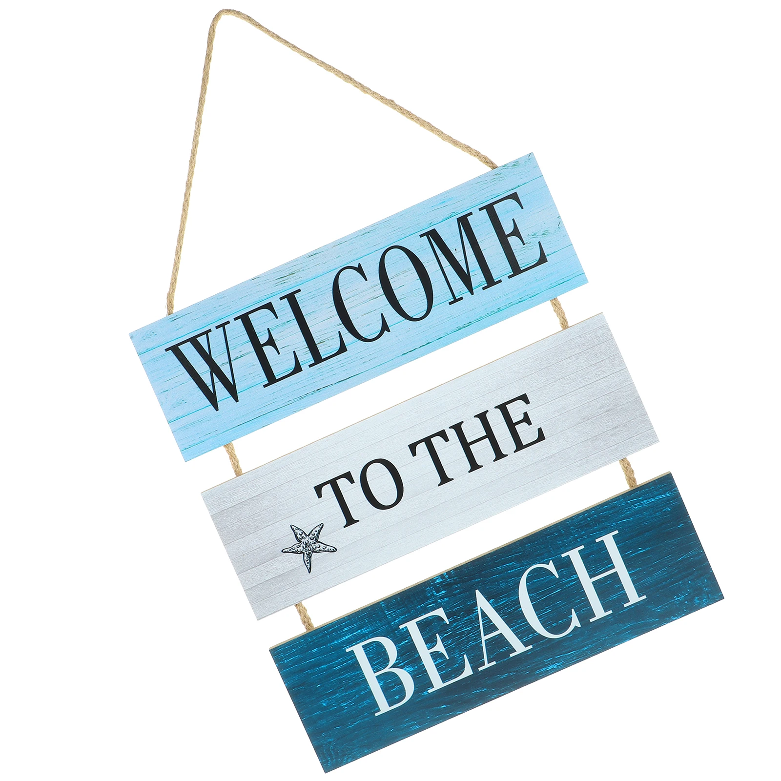 

Wooden Beach Sign Decorations Wall Accessories Rope House Shells Beach Decoration Hanging Signs Home Charm