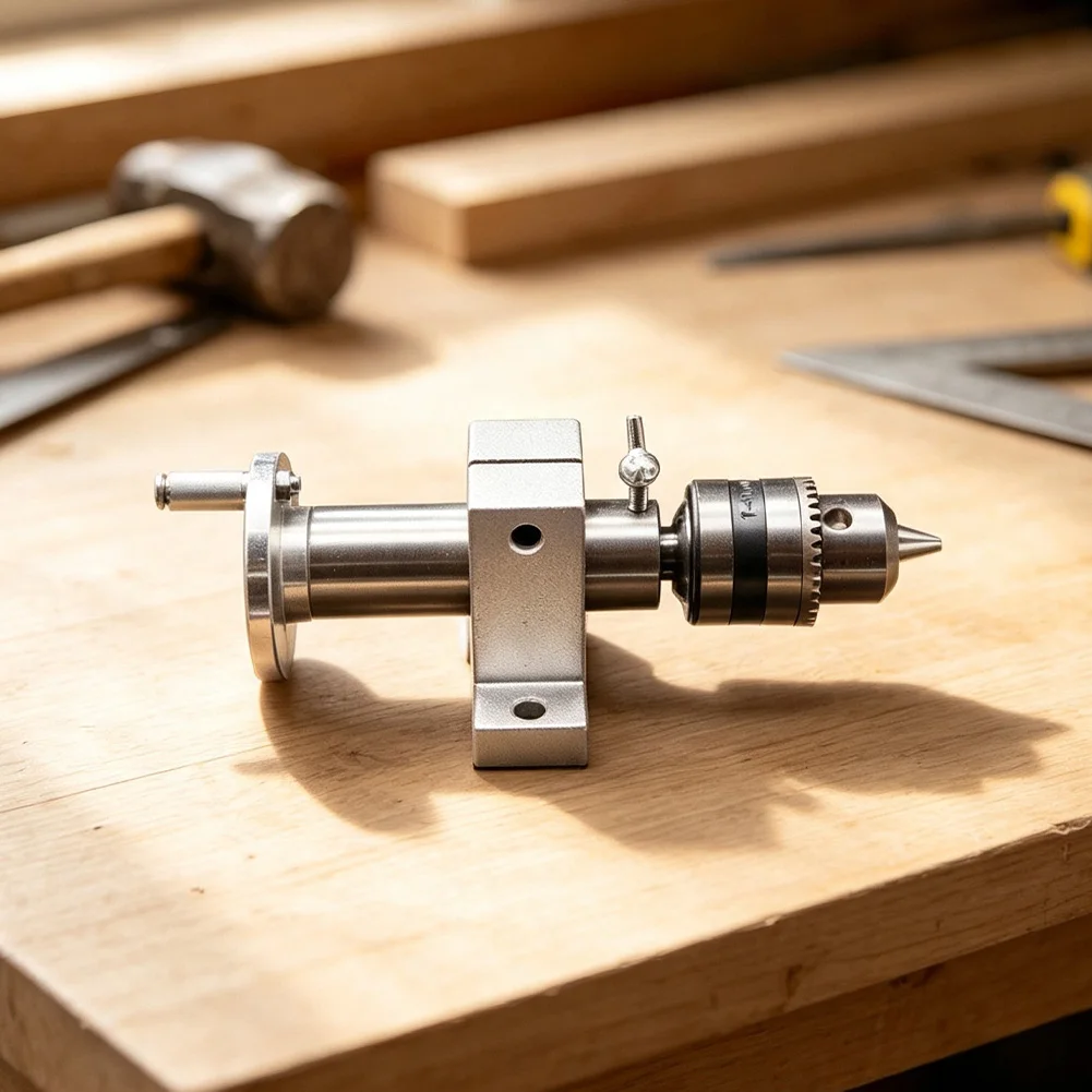 For Lathe Tailstock Live Center Head with Enhanced Grip Stability for Bead Drilling and Wood Turning 170mm 46mm Hole Spacing