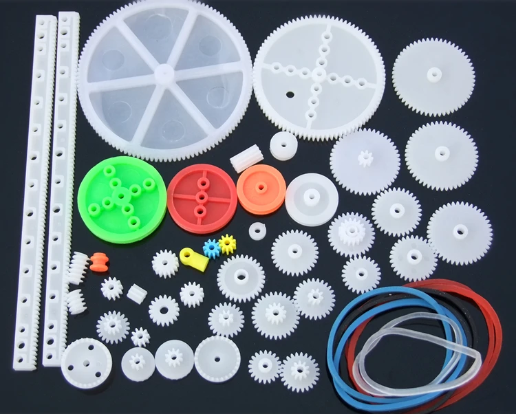 Educational Toys Model Car Parts Package 43 Parts Gear Spindle Worm Drive Belt