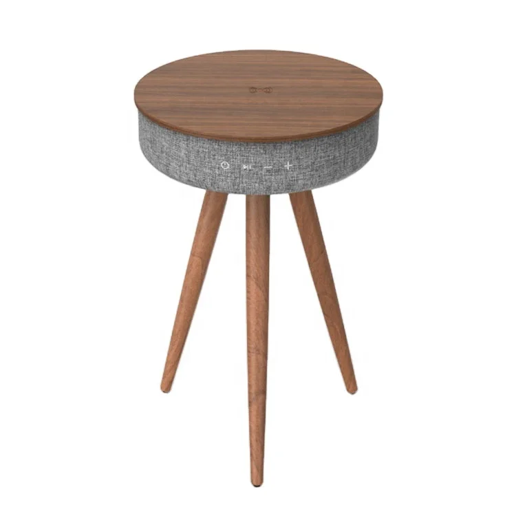 

Музыкальный плеер для вечеринок, умная мебель, динамик, настольное беспроводное зарядное устройство, громкий портативный деревянный настольный динамик, беспроводные колонки Bluetooth