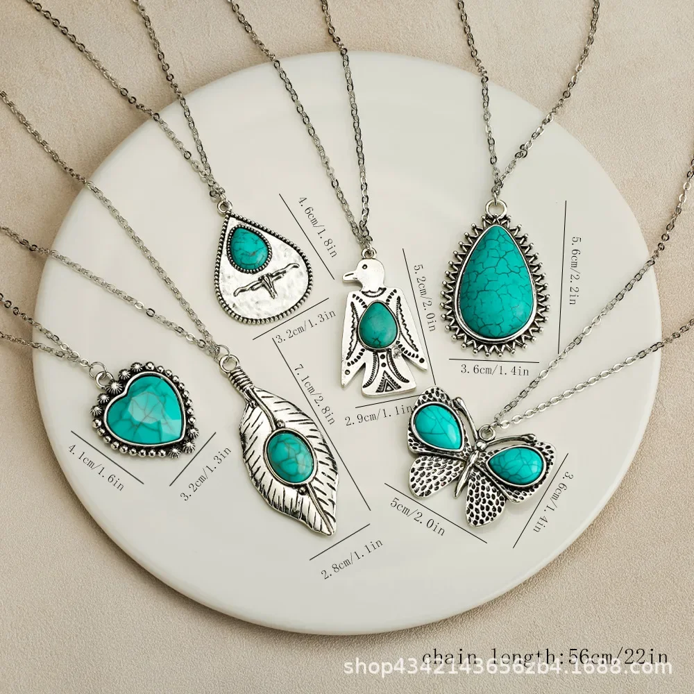 

Best-selling accessories: turquoise pendants, Bohemian-style jewelry, natural European and American style