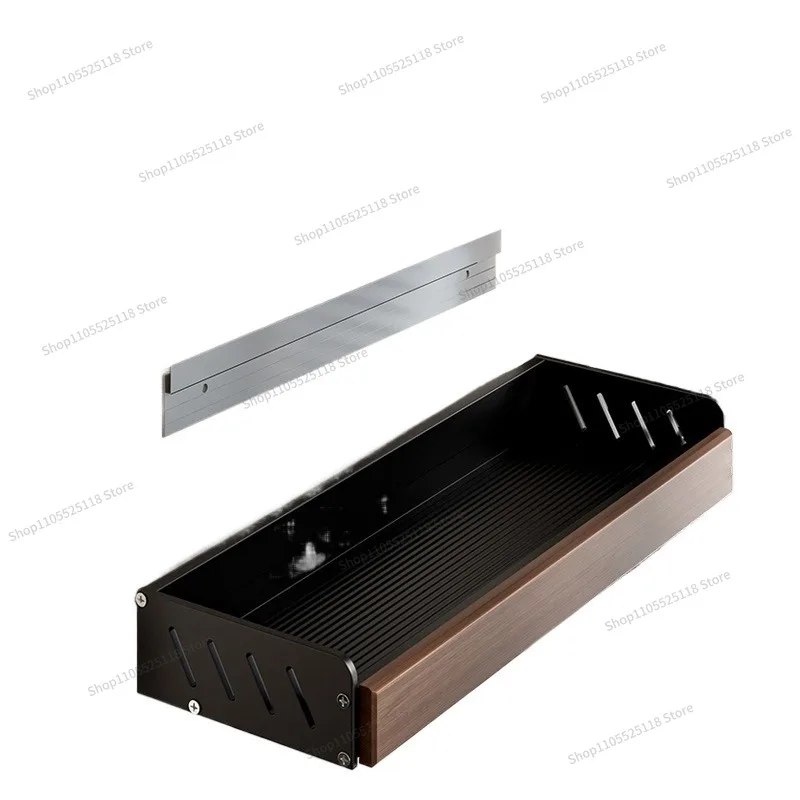 Walnut Kitchen Rack Antique Style Non-punching Wall-mounted Multi-layer Pot Lid Knife Chopsticks Spoon Seasoning Storage Shelf