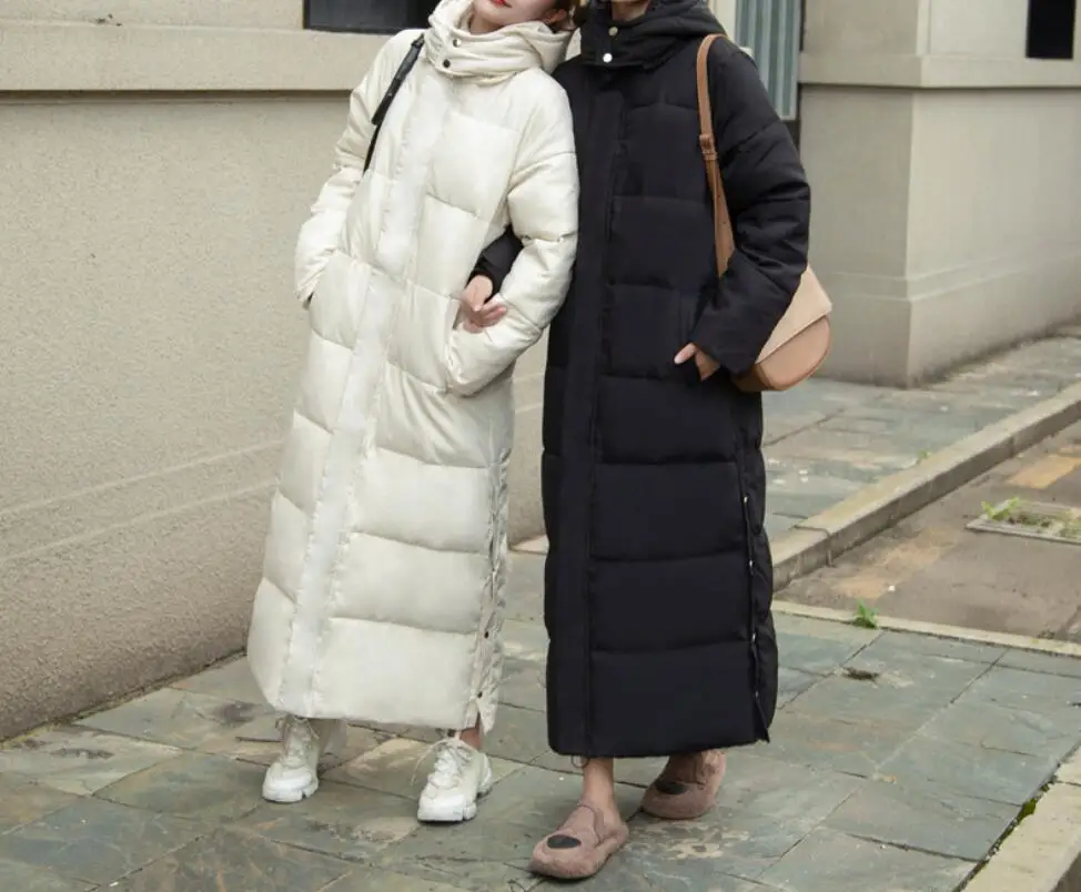 Veste à Capuche à Manches sulfpour Femme, Fermeture Éclair, Solide, Coupe Slim, Version Longue, 4 Couleurs, Nouvelle Mode, Automne et Hiver