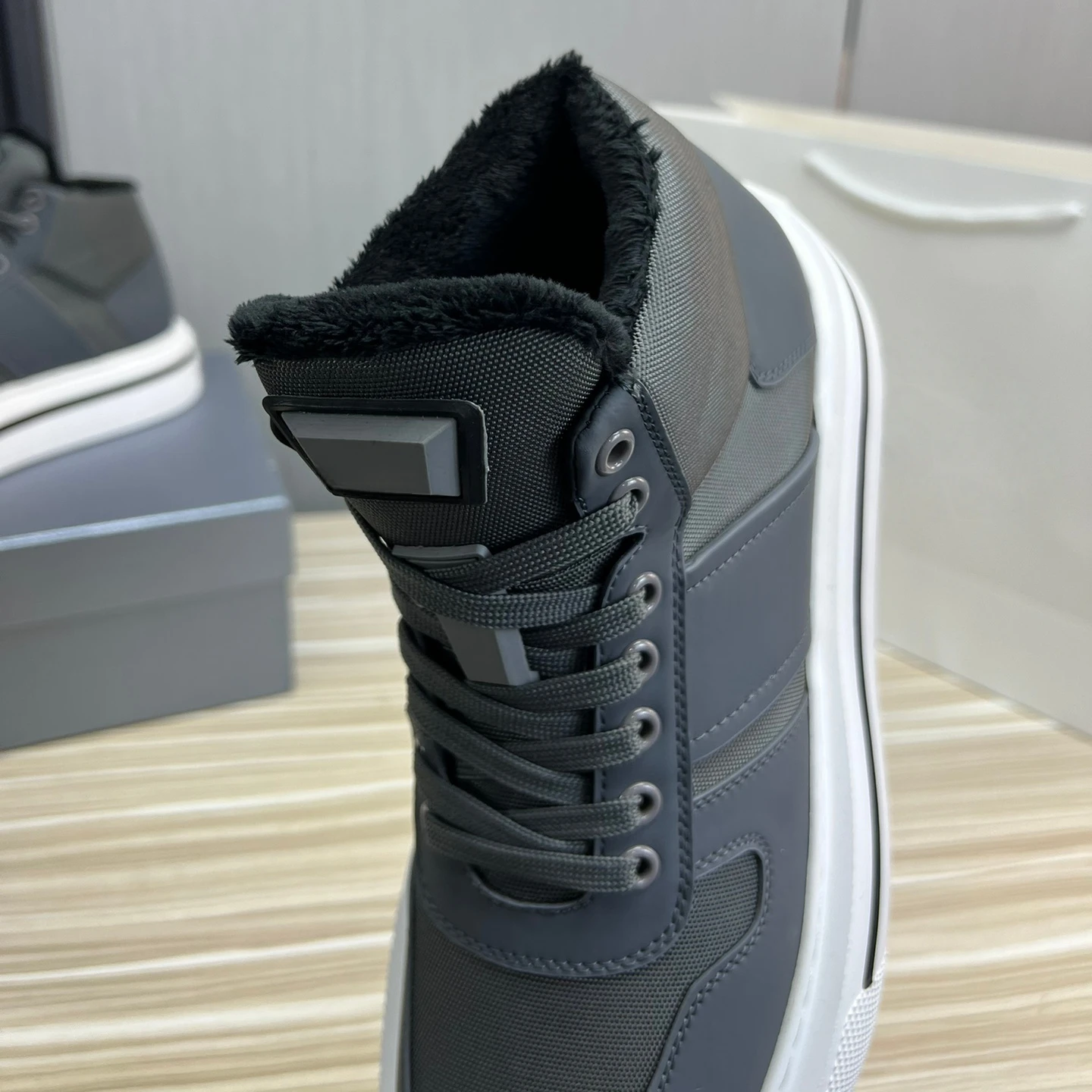 Holiday Gifts Luxury Brand Casual Sneakers Handmade Autumn Winter Men's Shoes Top Grain Leather Sport Shoes Hiking Ankle Boots