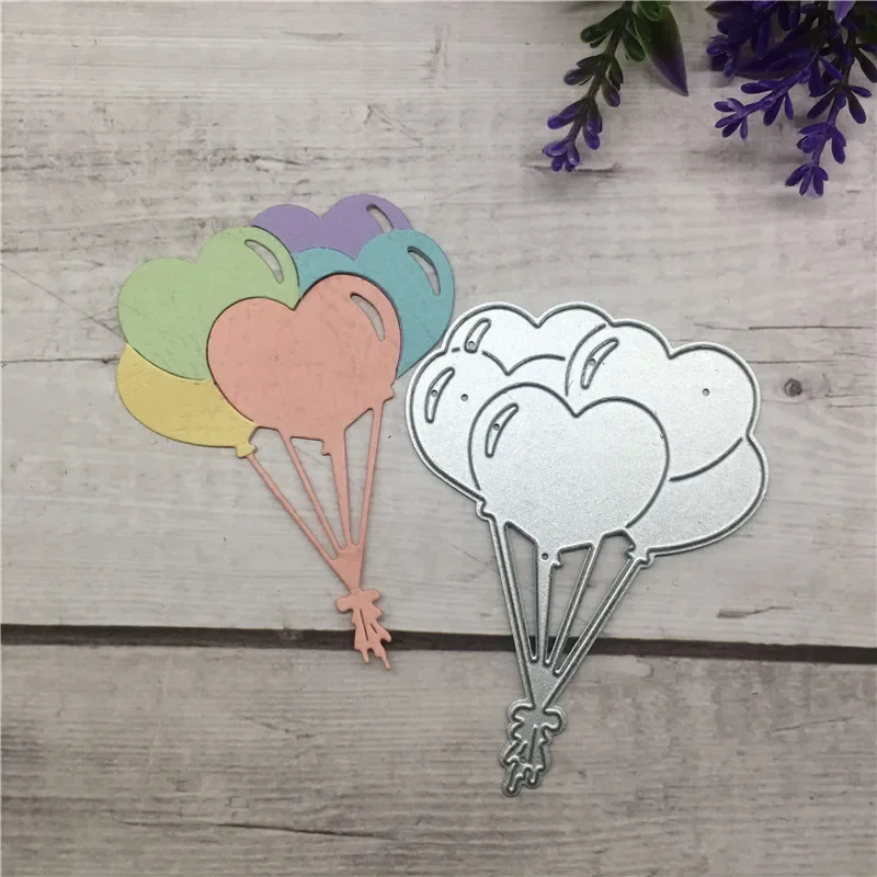 Heart Balloon Shapes Cutting Dies Metal   Stencils for Card Making Decorative Embossing Suit Paper Cards Stamp DIY