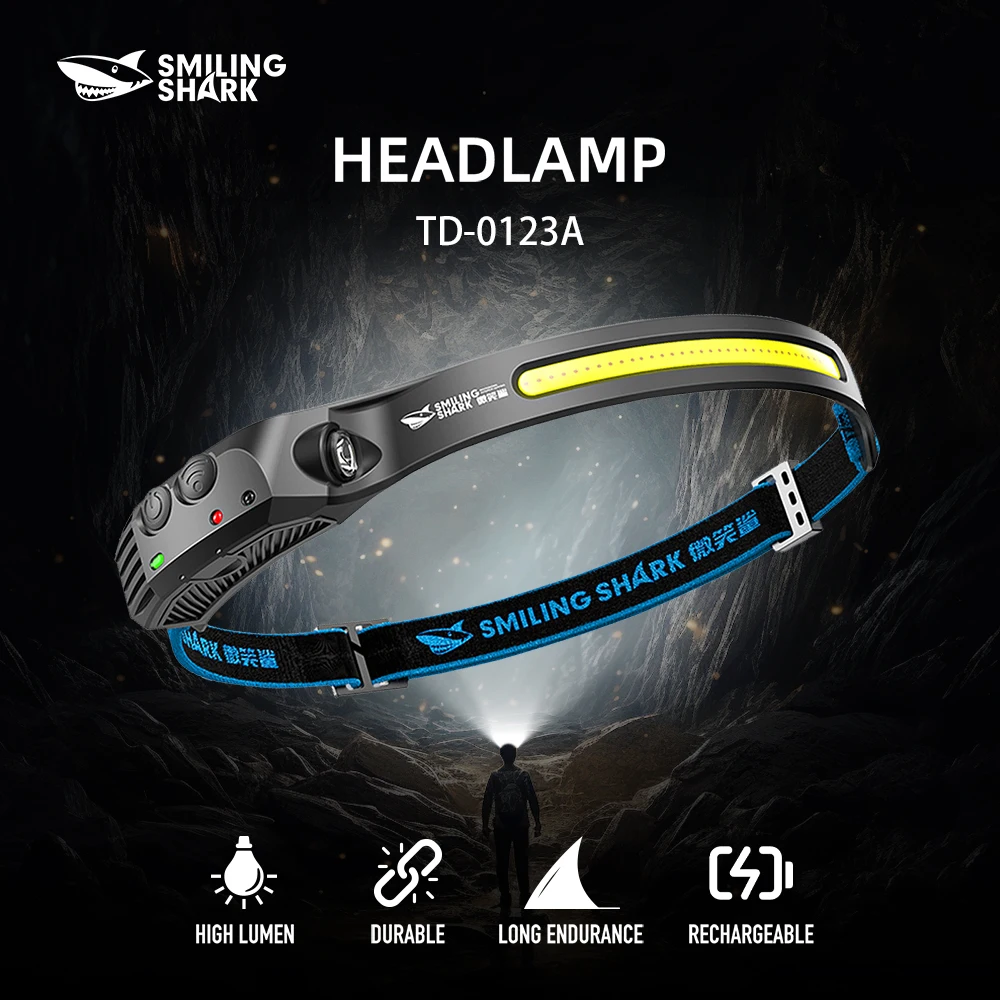 

1 шт. Smilingshark TD-0123A фара, светодиодный налобный фонарь и супер яркий налобный фонарь, сверхлегкий налобный фонарь для кемпинга, рыбалки