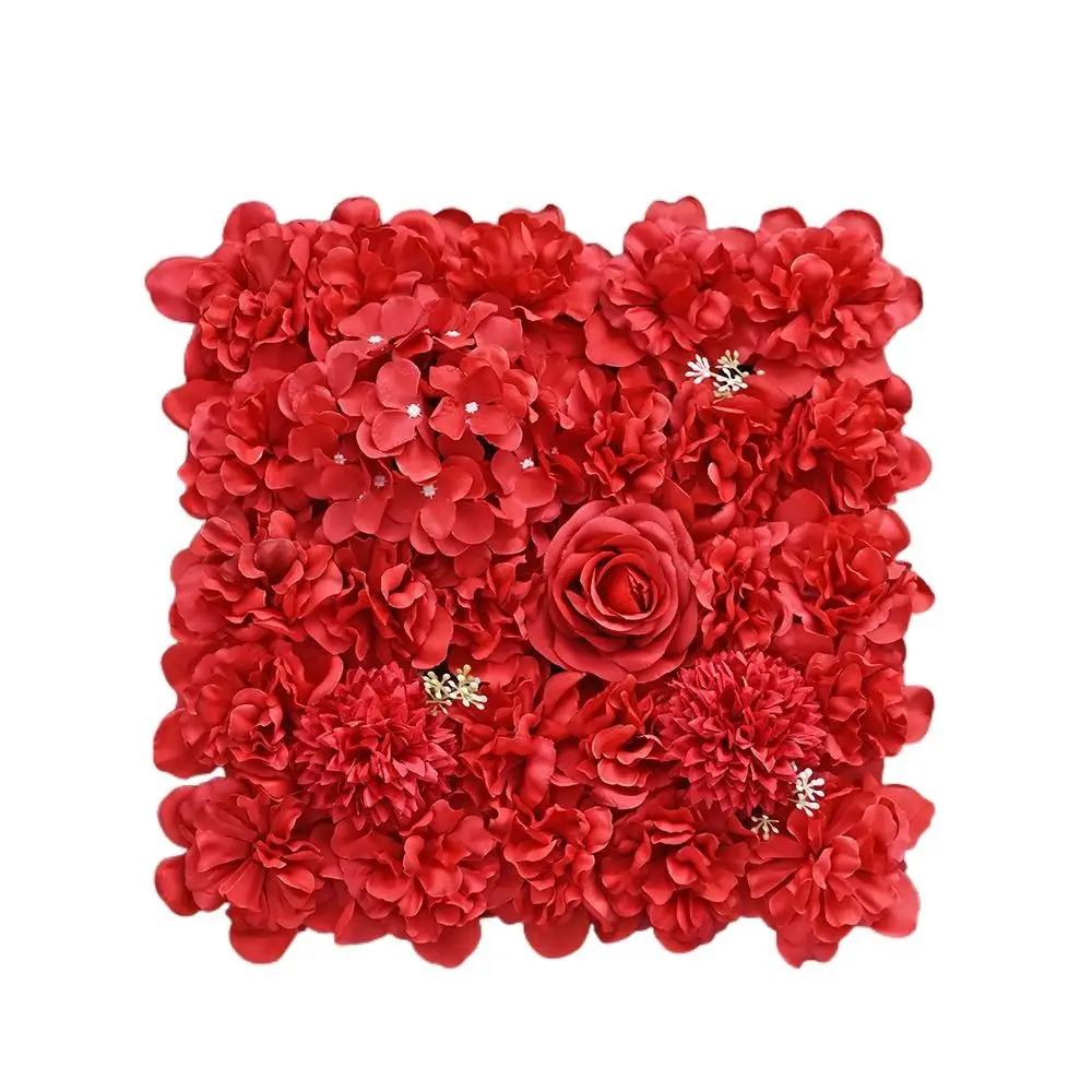 

Handmade Artificial Flower Wall Panels Rose Theme Easy To Install Rose Wedding Background Durable Realistic