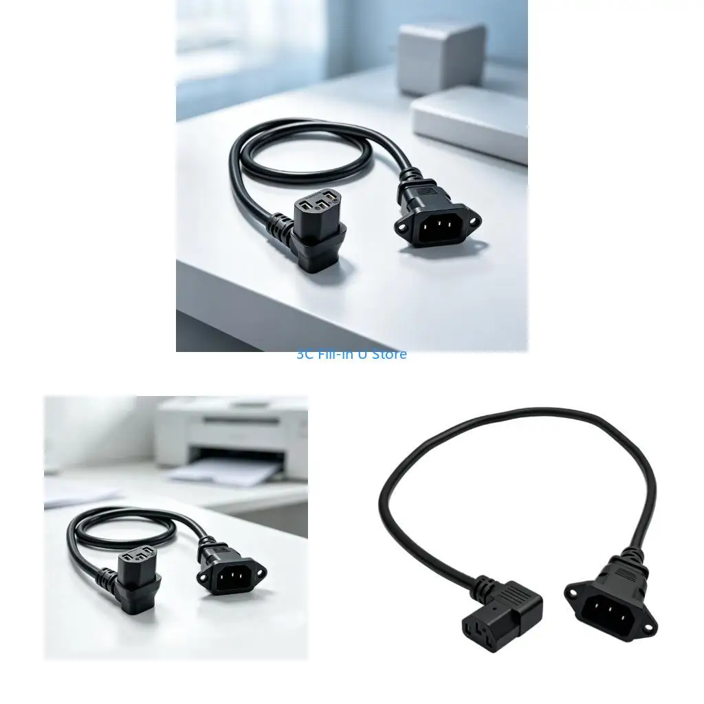 G8TA Rack power extension cable with panel mount C14 inlet for Cabinet use